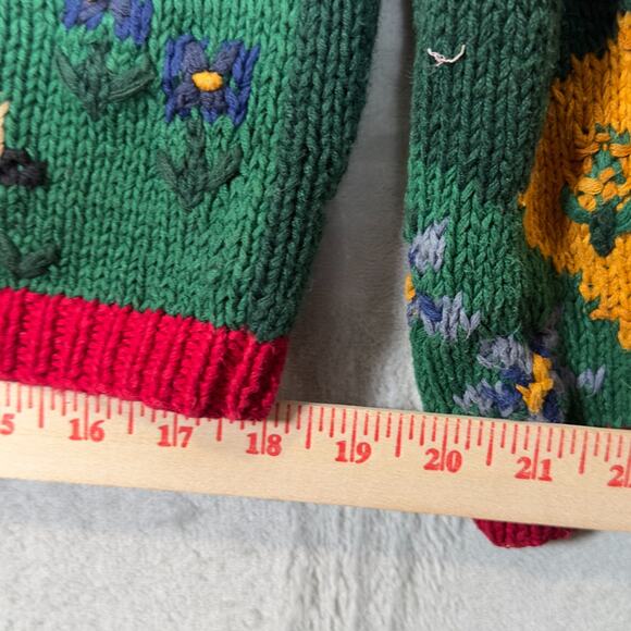 Signature by Northern Isles Knitted by Hand Farm Animals Apple Tree Red XL VTG! - Picture 8 of 15